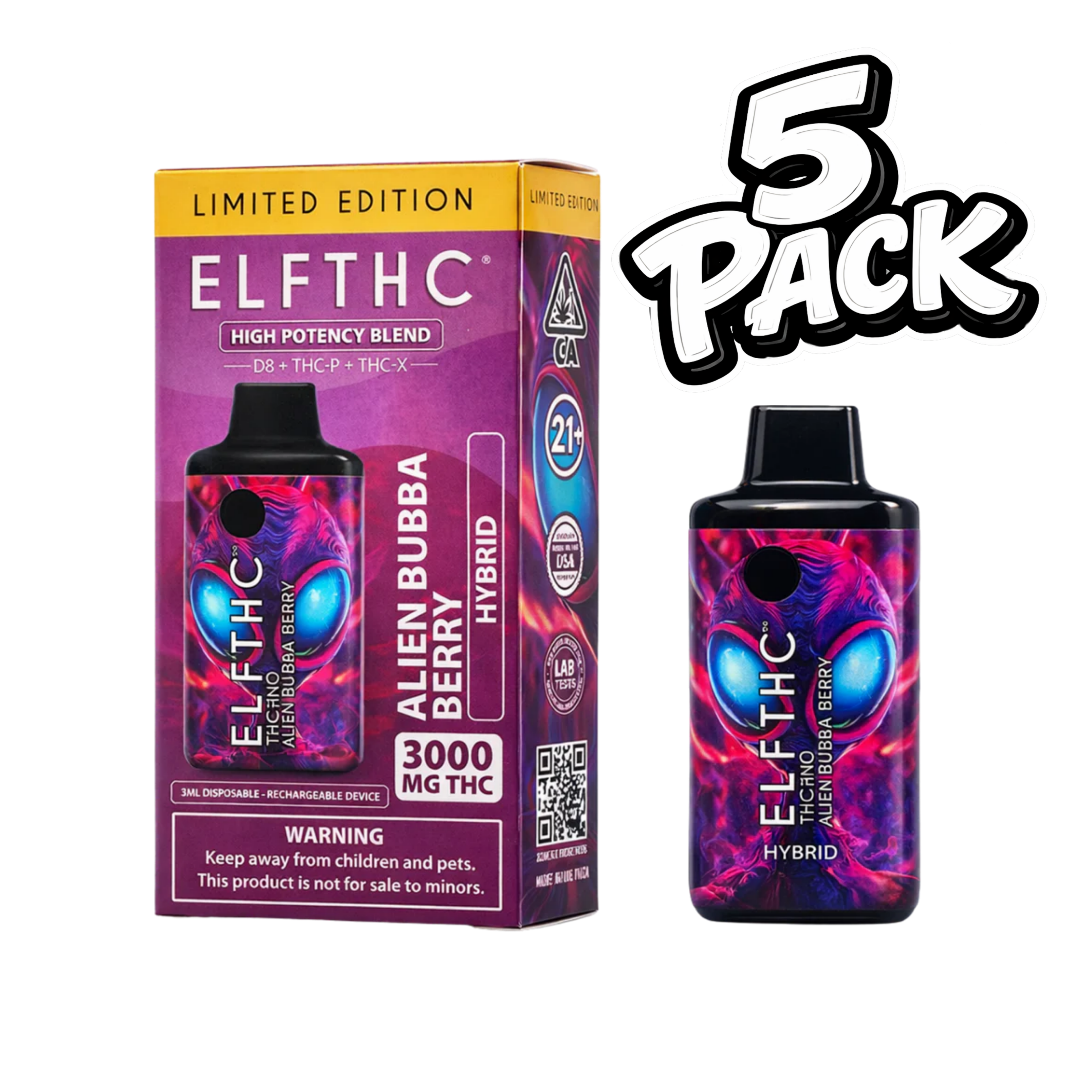 5 Pack ELFTHC Limited Edition 3g
