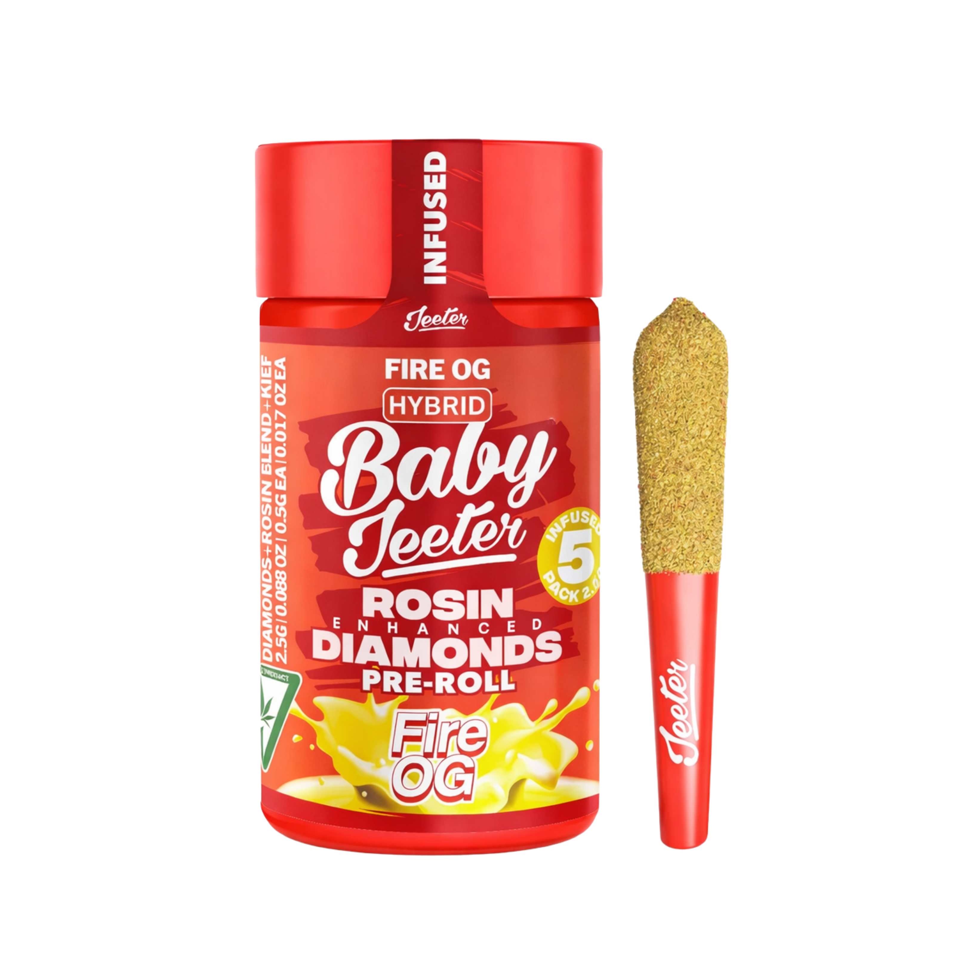 Baby Jeeter Rosin Diamonds - 5 pre-rolls