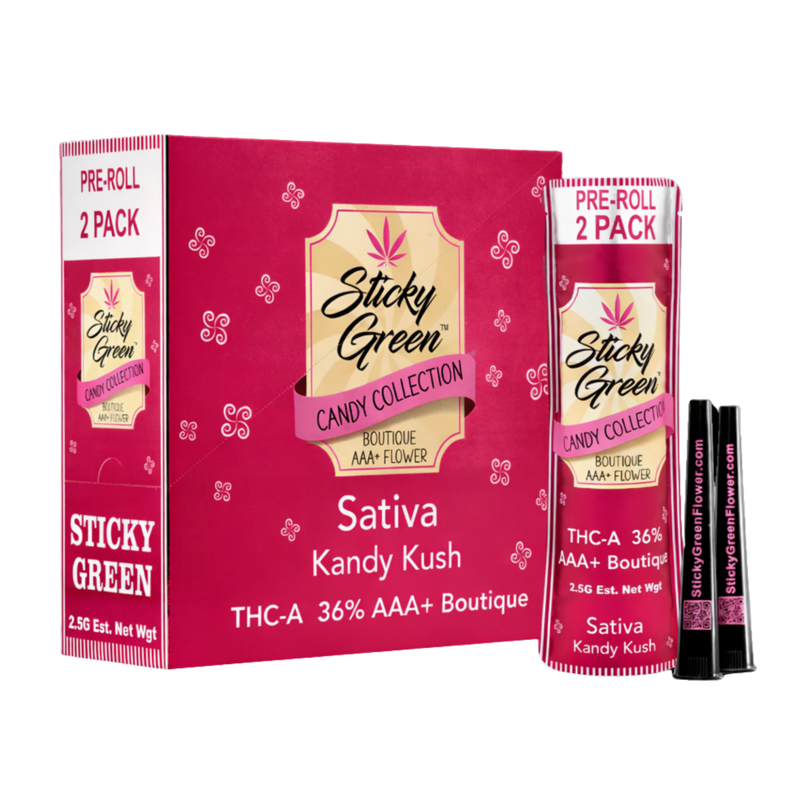 Sticky Green Pre Rolls 2 Piezas (2.5 C/U) - ¡Original!