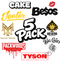 5 Wax pack - ¡Sabores y marcas al azar!