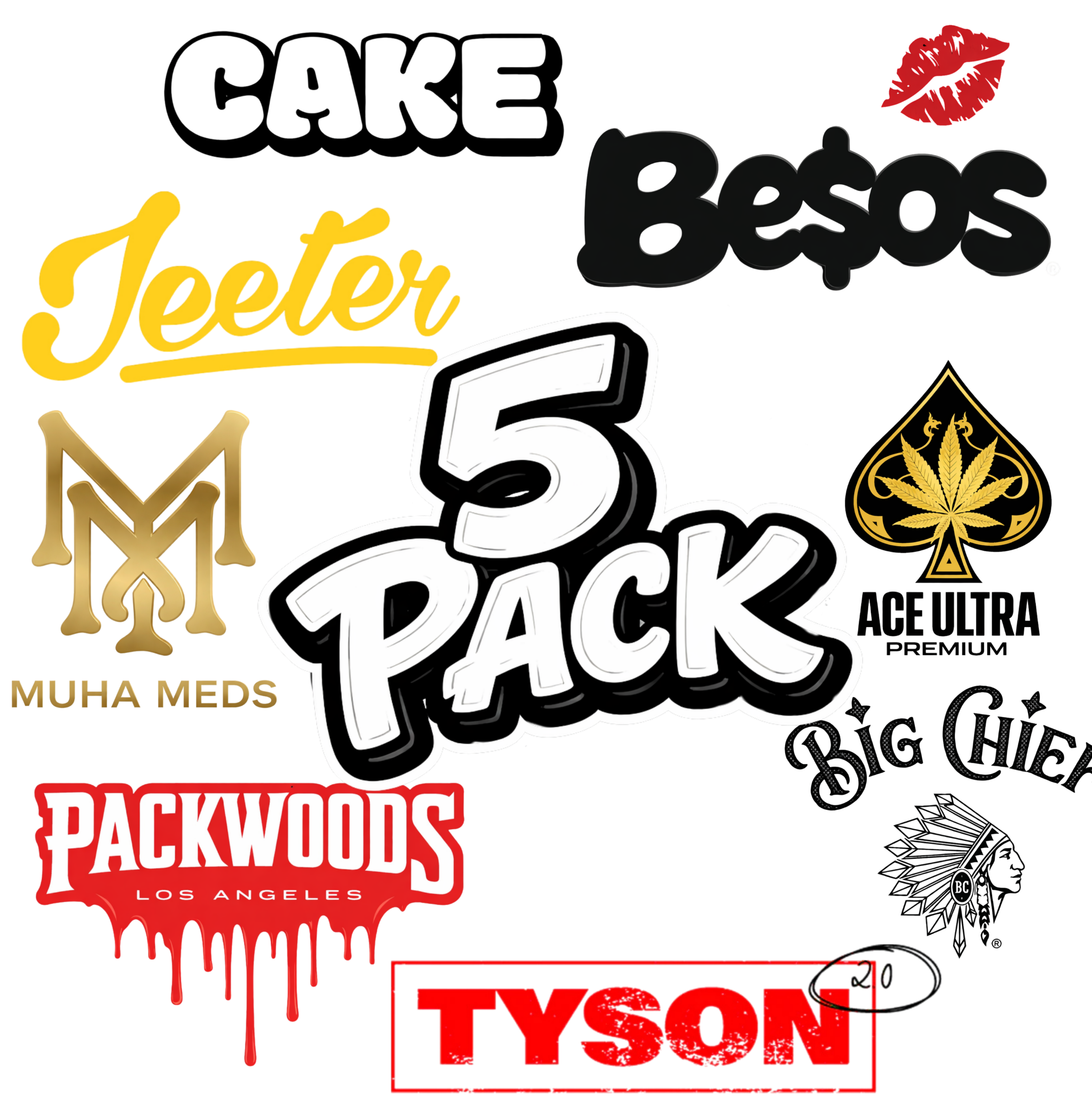 5 Wax pack - ¡Sabores y marcas al azar!