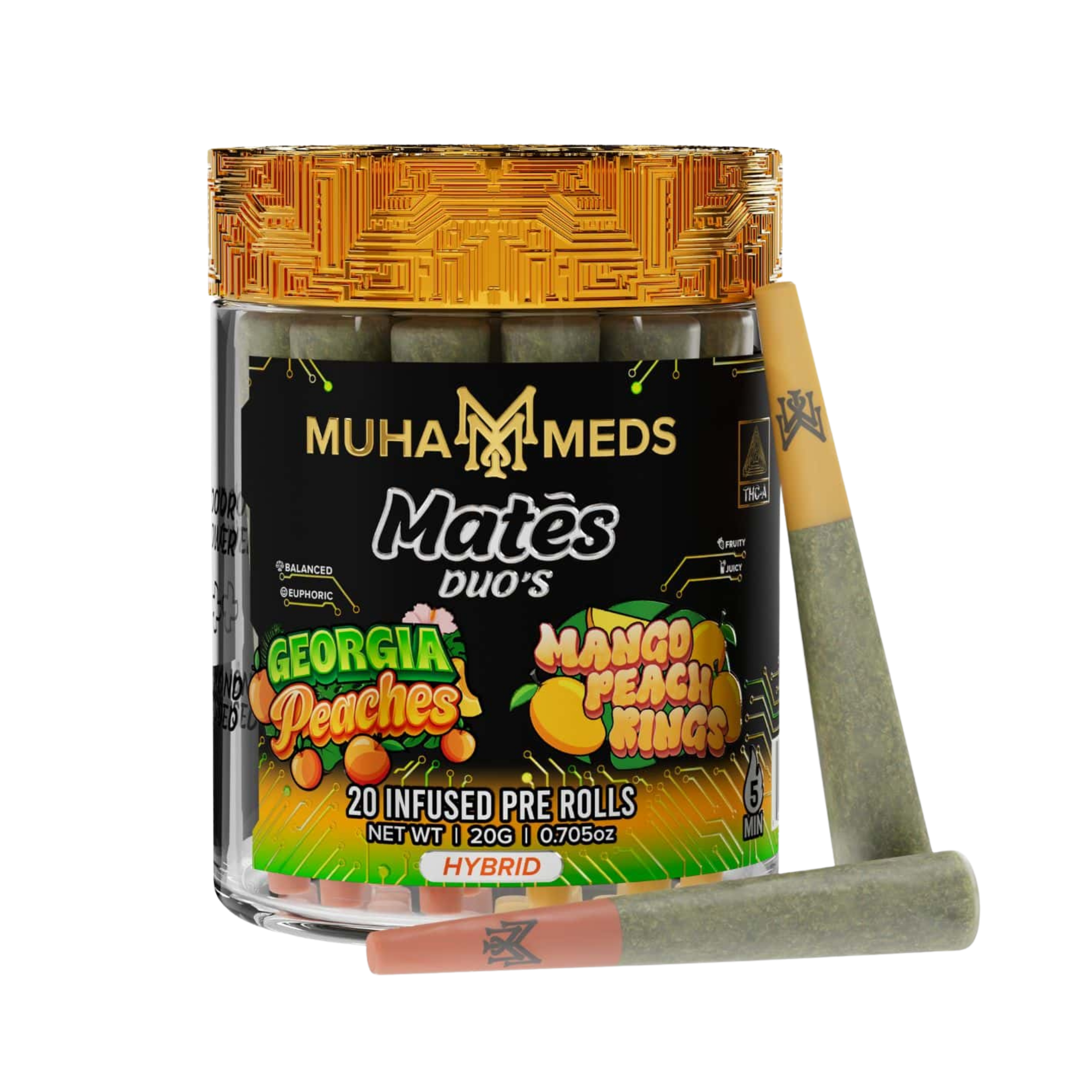 Muha Meds Mates PreRolls 20 Piezas | Total 20g